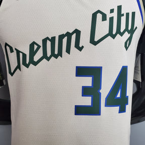 Regata NBA Milwaukee Bucks - Antetokounmpo #34 Beige