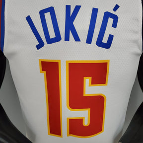 Regata NBA Denver Nuggets - Jokic #15 Bonus Edition White