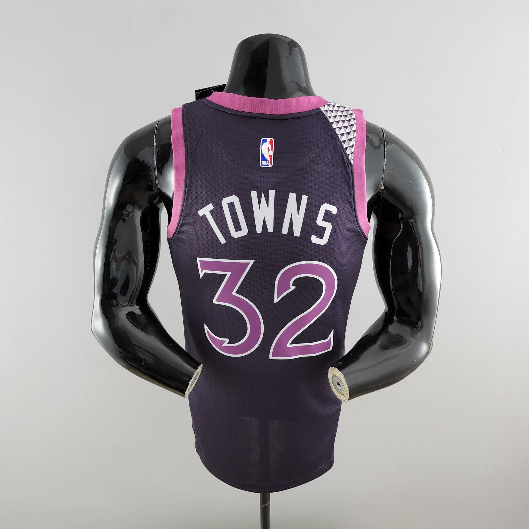 Regata NBA Minnesota Timberwolves - Towns #32 Black and Purple