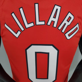 Regata NBA Portland Trail Blazers - Lillard #0 Retro Red