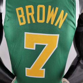 Regata NBA Boston Celtics - Jaylen Brown #7 Gold Green