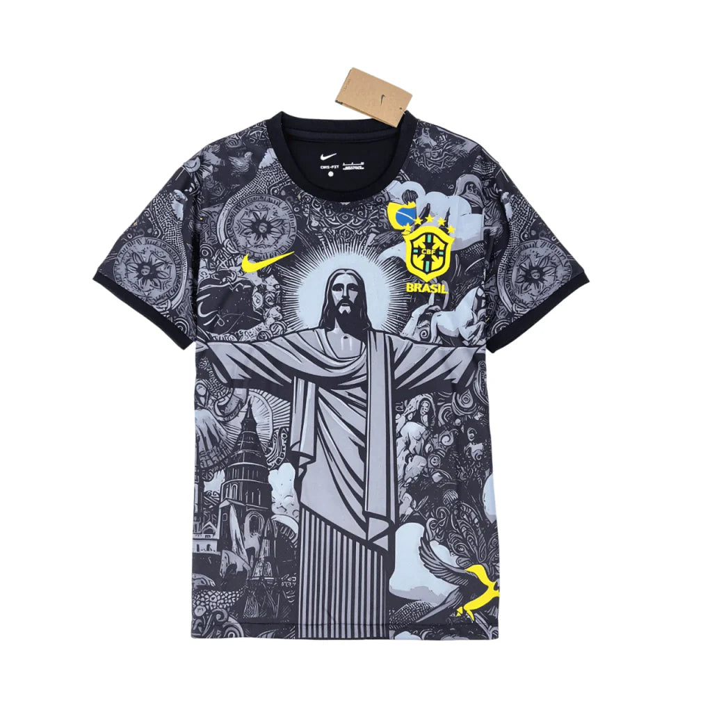 Camisa do Brasil Preta Cristo Redentor 2024Unissex