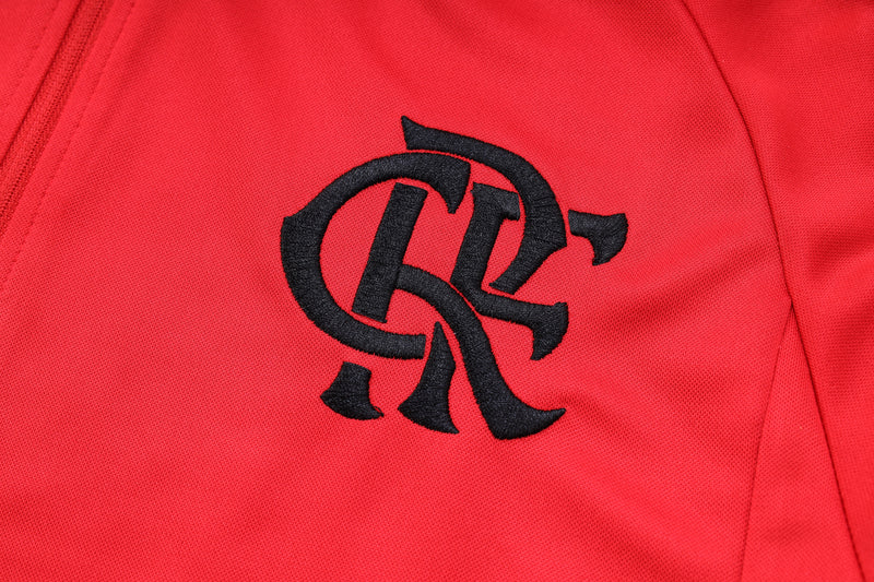 Conjunto Treino Flamengo Ziper Curto Vermelho 2023/24