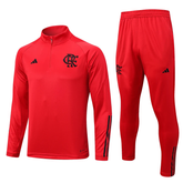 Conjunto Treino Flamengo Ziper Curto Vermelho 2023/24