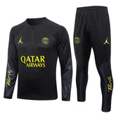 Conjunto Treino PSG Ziper Curto Preto 2023/24