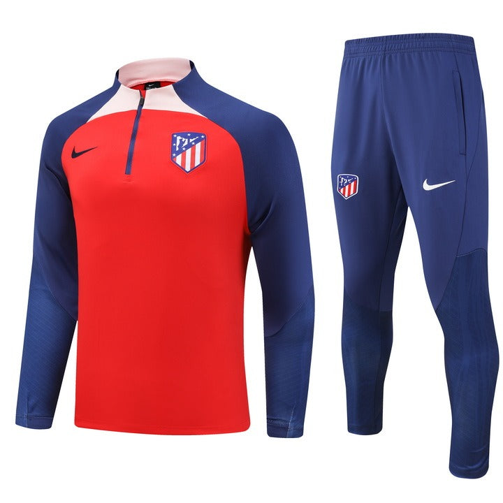 Conjunto Treino Atlético de Madrid Ziper Curto Azul 2023/24