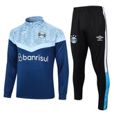 Conjunto Treino Grêmio Ziper Curto Azul Escuro 2023/24