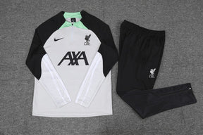 Conjunto Treino Liverpool Ziper Curto Branco 2023/24