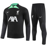 Conjunto Treino Liverpool Ziper Curto Preto 2023/24