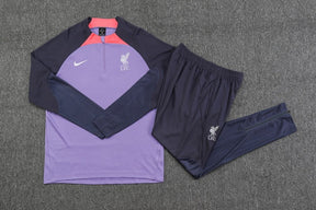 Conjunto Treino Liverpool Ziper Roxo 2023/24