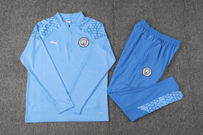 Conjunto Treino Manchester City Ziper Curto 2023/24