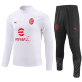 Conjunto Treino Milan Ziper Curto Branco 2023/24