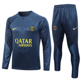 Conjunto Treino PSG Ziper Curto Azul 2023/24