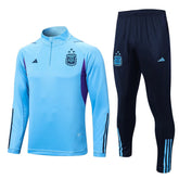 Conjunto Treino Argentina Ziper Curto Azul 2023/24